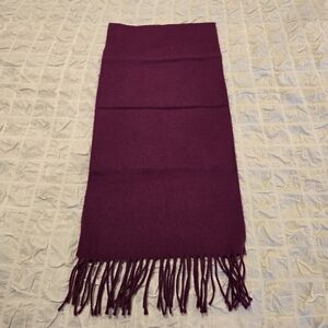 💜 Super Soft Purple Scarf – 12" x 48" + 3" Fringe, Unisex